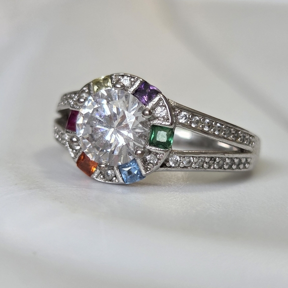 Charmed Aroma Jewelry - RARE✨️Rainbow 🌈 Spectrum Ring - Size 8 LGBTQ2+Pride Multicolour Charmed Aroma